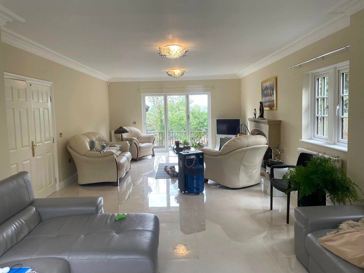 living room grey painted walls bay window newport orchid decor